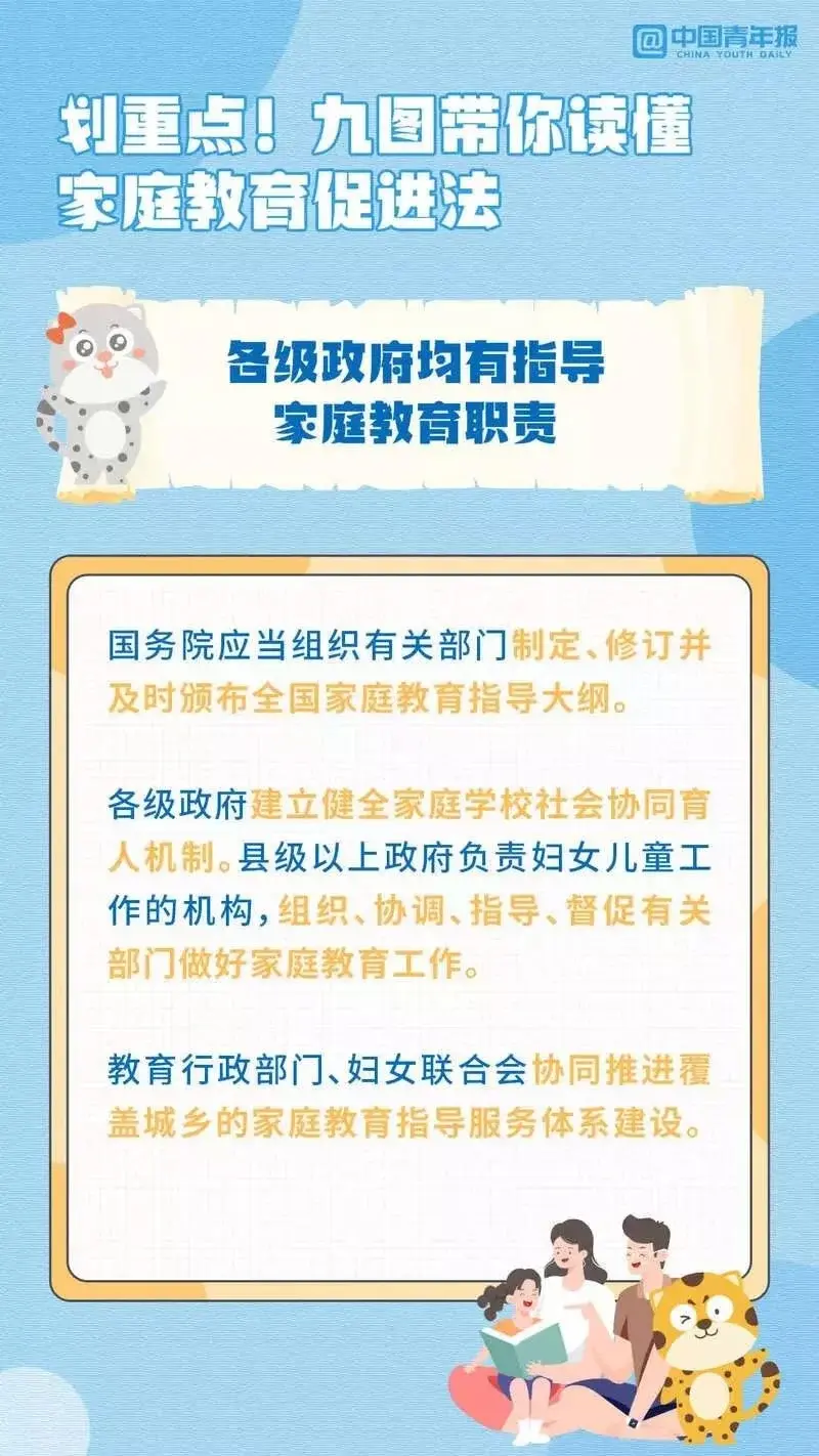 元旦起執(zhí)行！中華人民共和國家庭教育促進(jìn)法發(fā)布！九圖帶你讀懂家庭教育促進(jìn)法