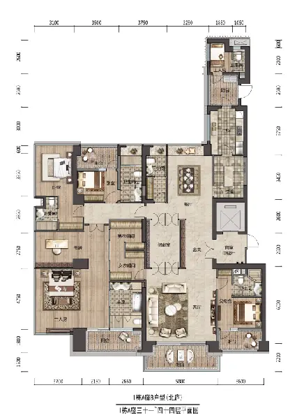 项目户型图(上为约235㎡户型,下为约321㎡户型)这种稀奇的大平层产品