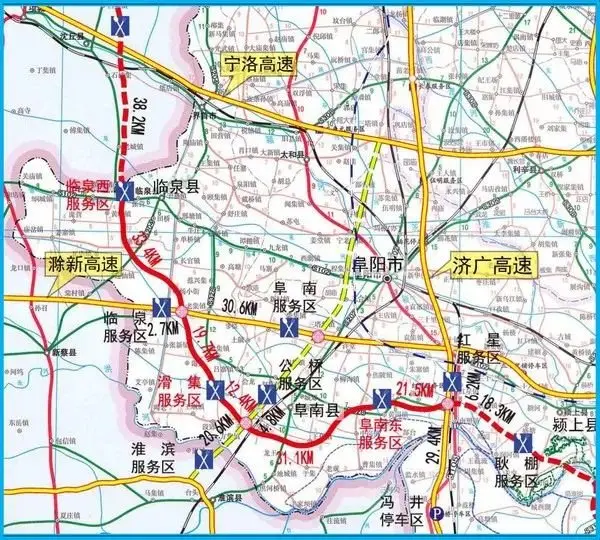 阜阳至淮滨高速公路安徽段2020年12月开工建设的阜阳至淮滨高速公路