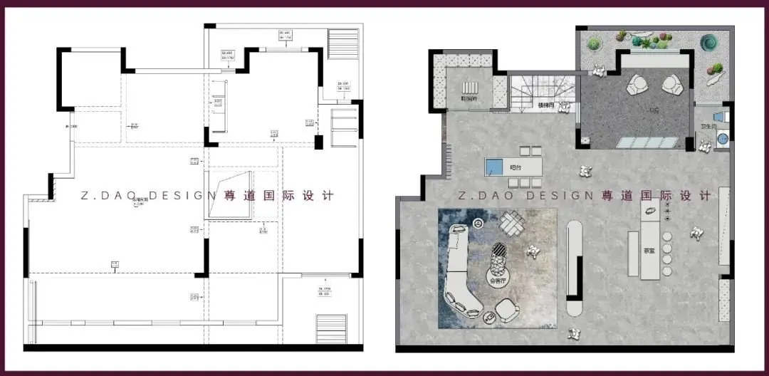 半岛·体育(中国)官方网站『国贸景成』400㎡现代风叠墅楼梯移位打造挑空会客厅白(图34)