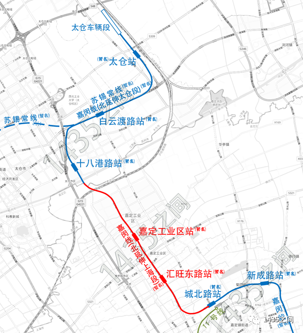 嘉闵线北延伸上海段工可阶段管线和物探将进行太仓设3站