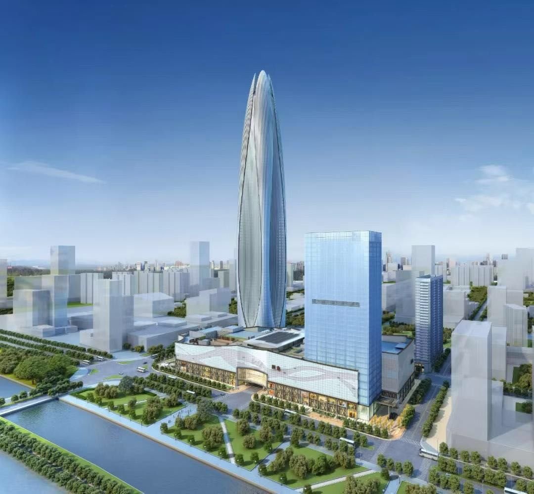 长沙又规划第一高楼,梅溪湖规划700米高楼,长沙北辰450米高楼_大山谷图库
