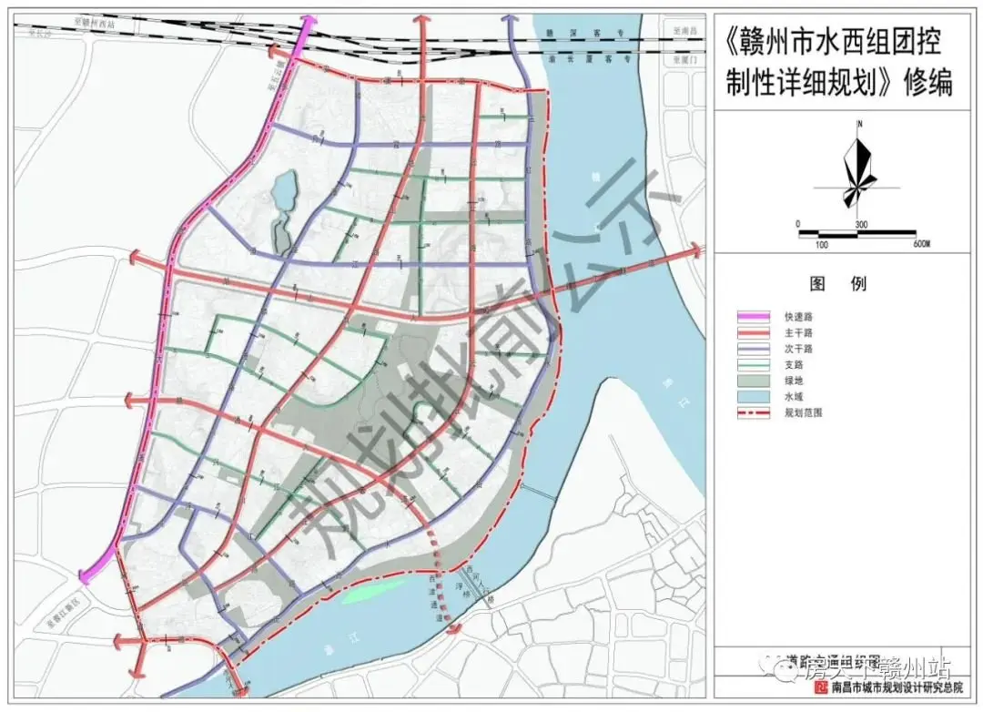 水西最新规划出炉赣州市水西组团控制性详细规划修编草案批前公示