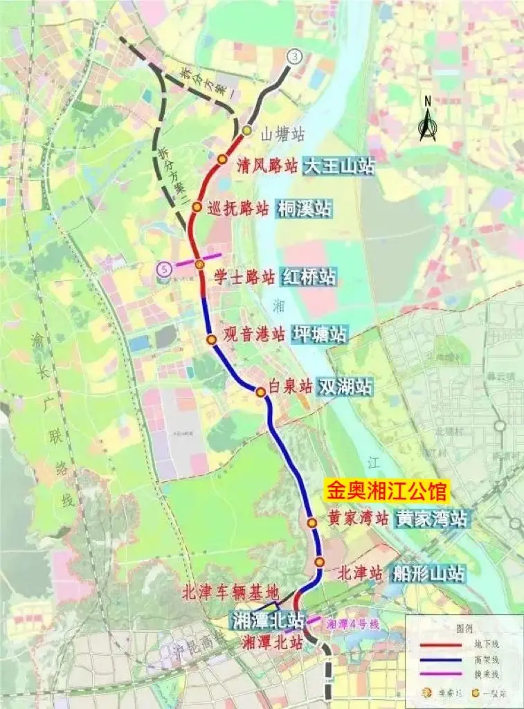 最新消息长沙地铁3号南延线高架区间全面完工