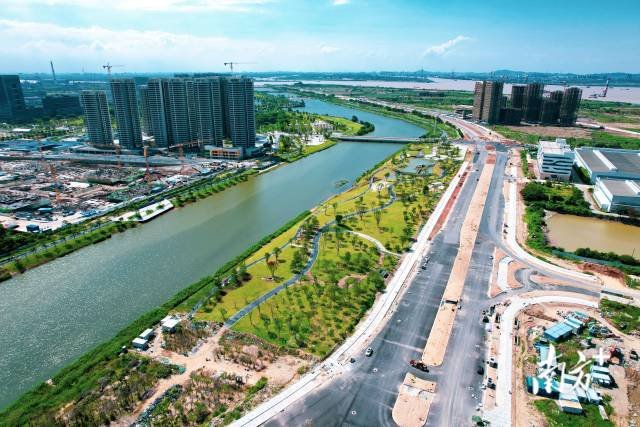 2022年翠亨新区滨河水利工程。南方+ 卢子衡 拍摄