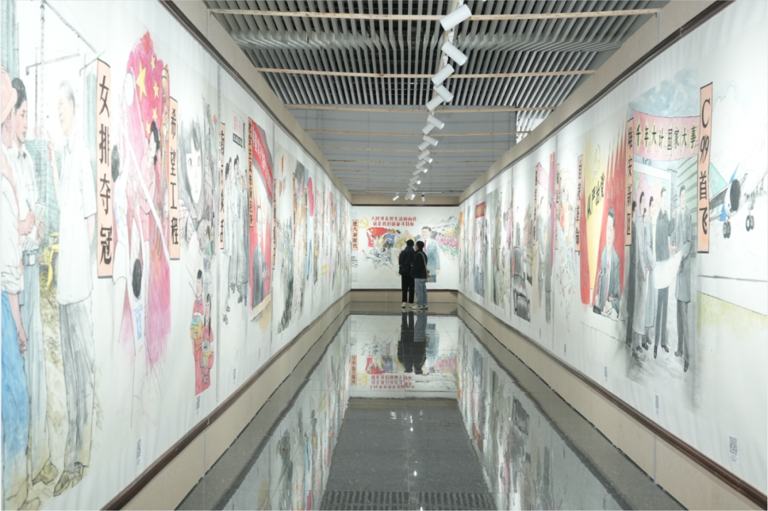 《信仰的红色印记》百米书画长卷展在贵州省图书馆盛大开展