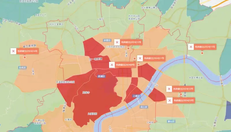 杭州龙年首拍火爆揽金111.6亿，最高溢价率达24.44%
