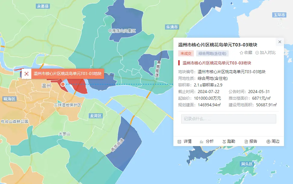 温州鹿城10.1亿成交1宗商住地，总规划建筑面积约10.6万㎡