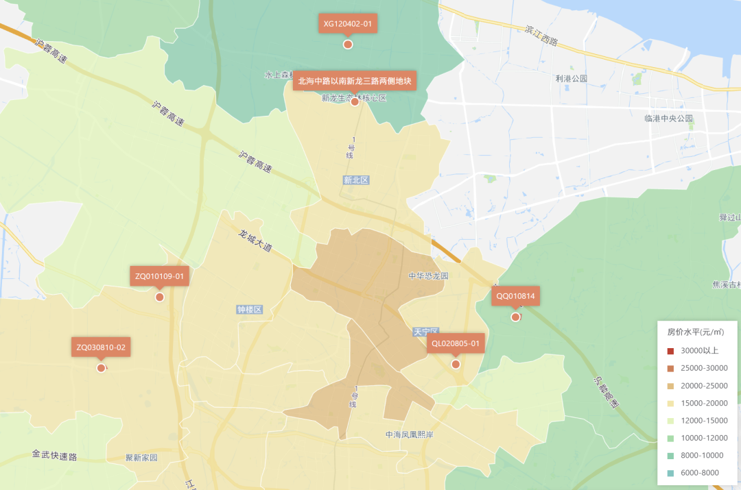 常州成功出让6宗涉宅用地，收金61.43亿元