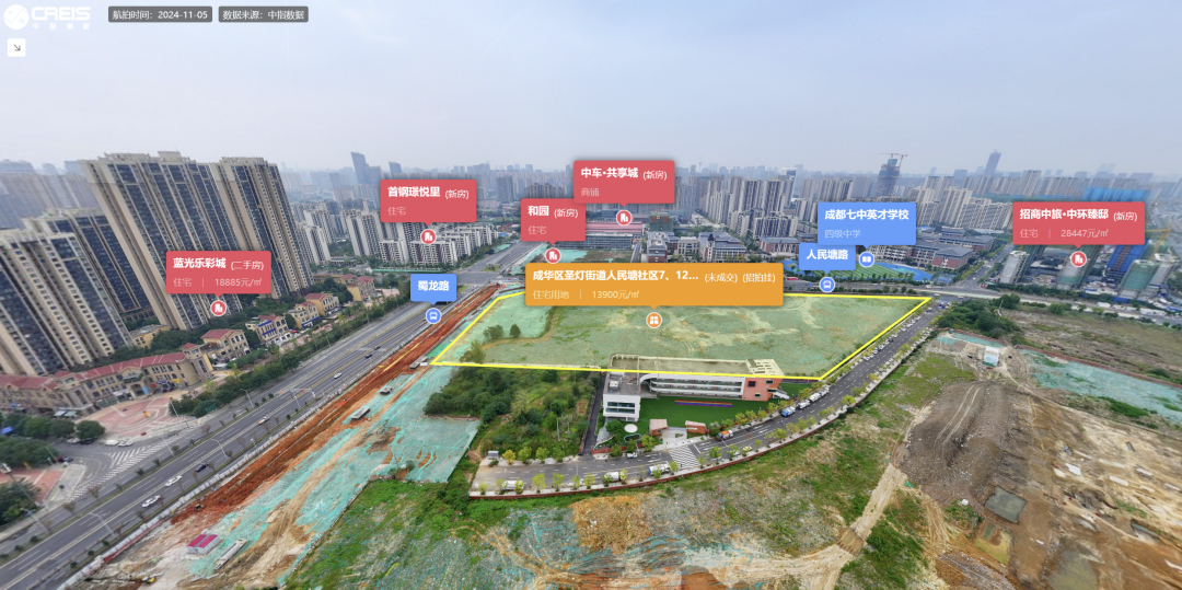 成都土拍收金44.7亿，新绿色置业以楼面价24800元/㎡拿下三圣乡宅地