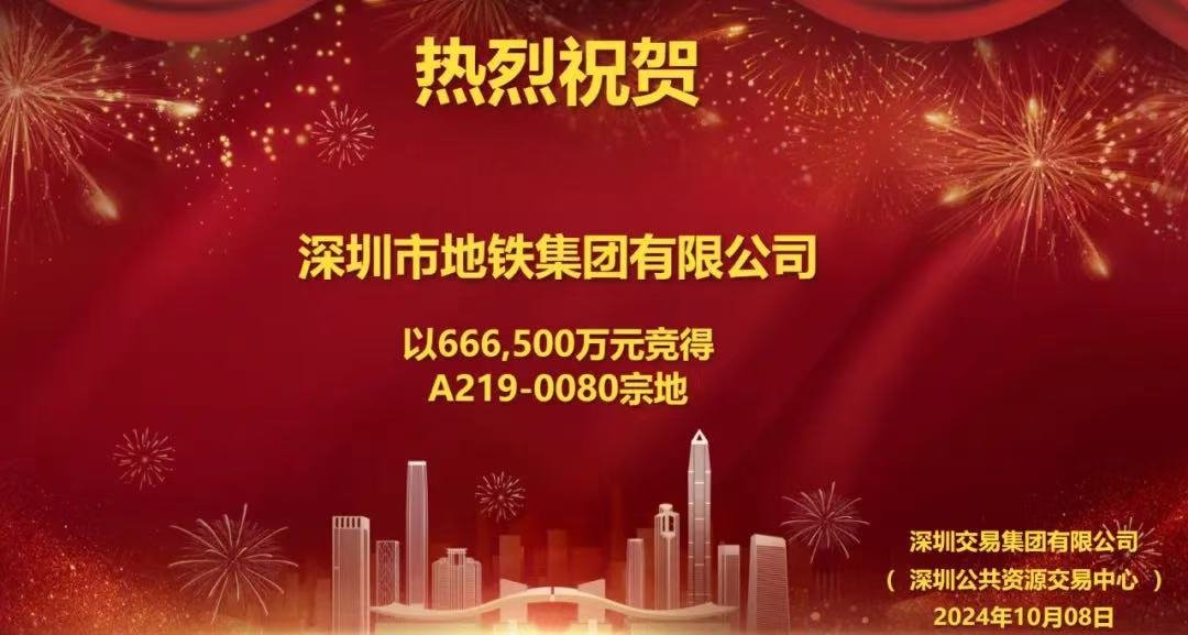 年终盘点｜2024年深圳仅出让5宗宅地，总收金346.11亿元！