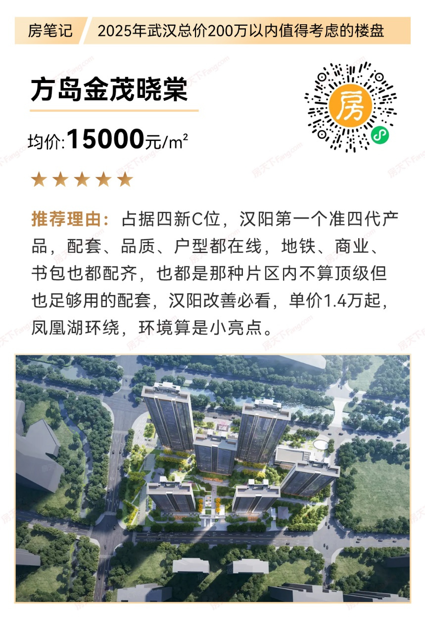 总价200万以内武汉值得推荐的好房（2025年版）