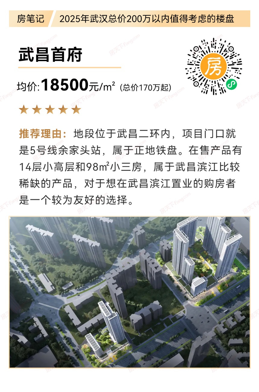 总价200万以内武汉值得推荐的好房（2025年版）