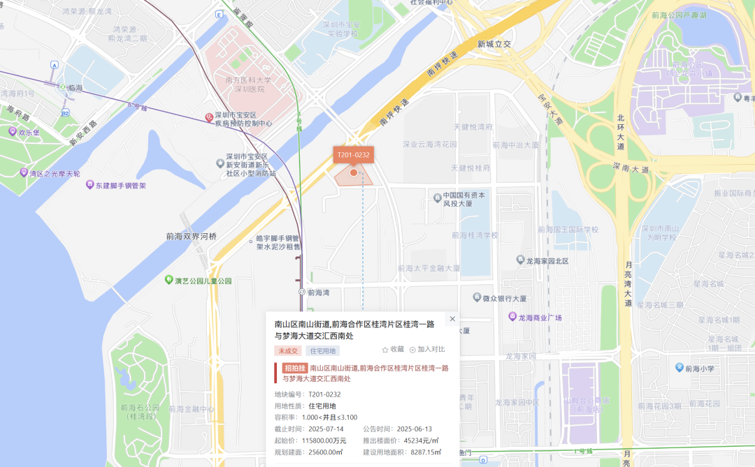 深圳新单价地王！8.4万/㎡！招商蛇口斩获前海桂湾宅地