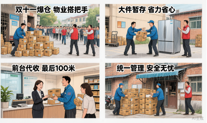 双十一快递爆仓，物业该不该管？这3个避坑指南，让你“帮忙不背锅”