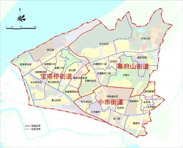 涵盖小市,幕府山街道全部区域,以及宝塔桥街道大部分区域,常住人口25.