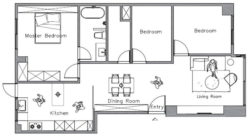 90平米的房子能装修成什么效果？北欧风格三居室装修案例！