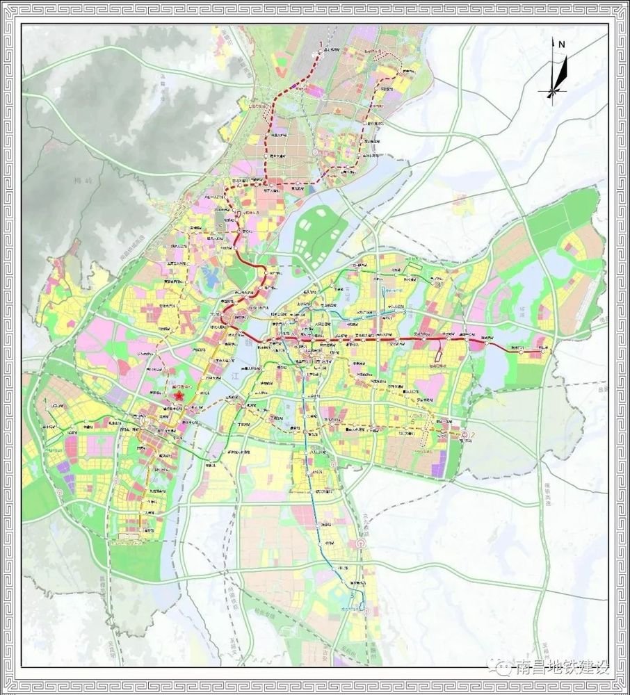 谜之线官方再曝地铁5号线最新规划图4年5版堪称南昌网红线