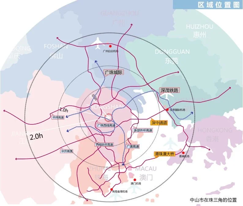 规划范围 东区街道(又称东区)隶属于广东省中山市,位于珠江三角洲西