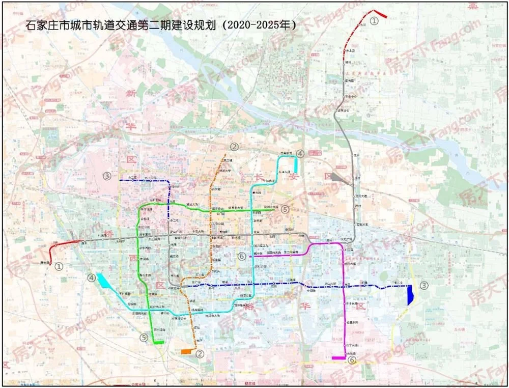 石家庄地铁二期建设规划曝光 四条线路52座车站