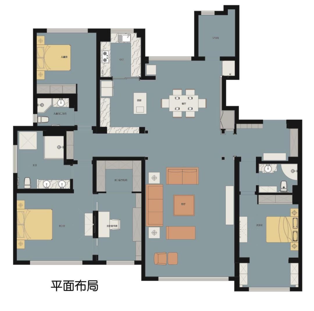 120平米三居室的古典风格案例，只花24万！