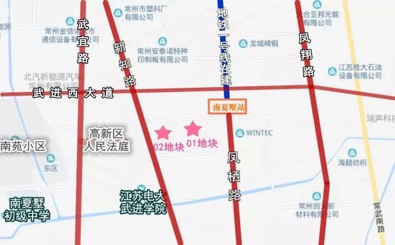 地块紧靠地铁1号线"南夏墅站",是纯正的地铁口宅地,预计2019年年底