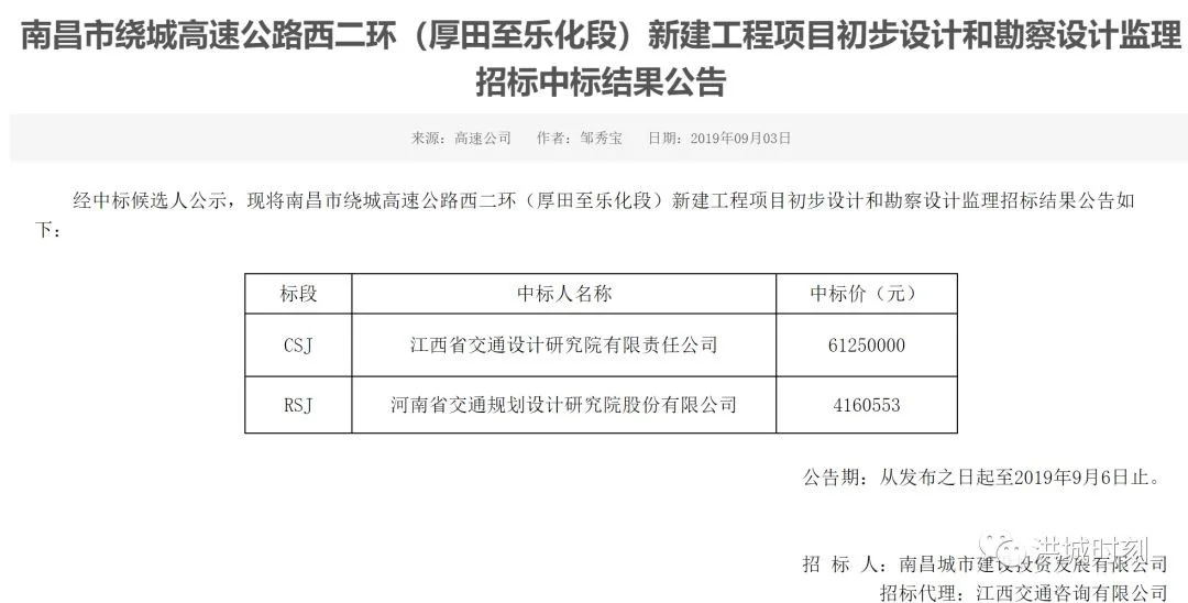 南昌绕城高速公路西二环有了新动态!即将启动前期勘察施工!