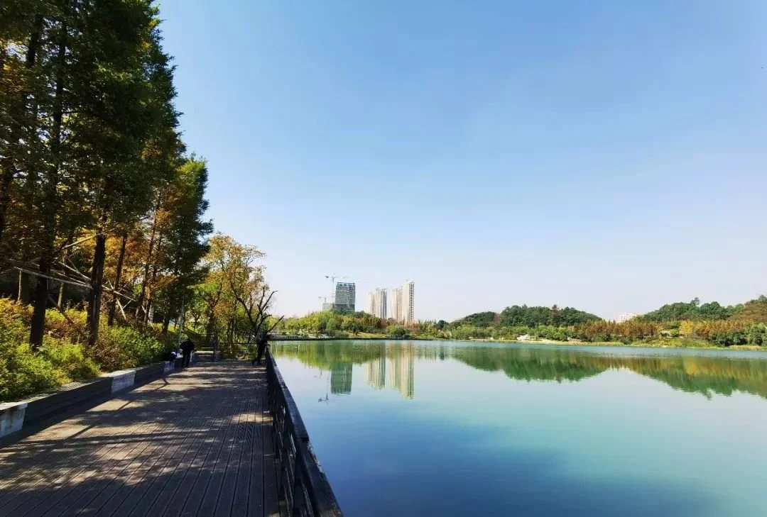 尖山湖公园实景