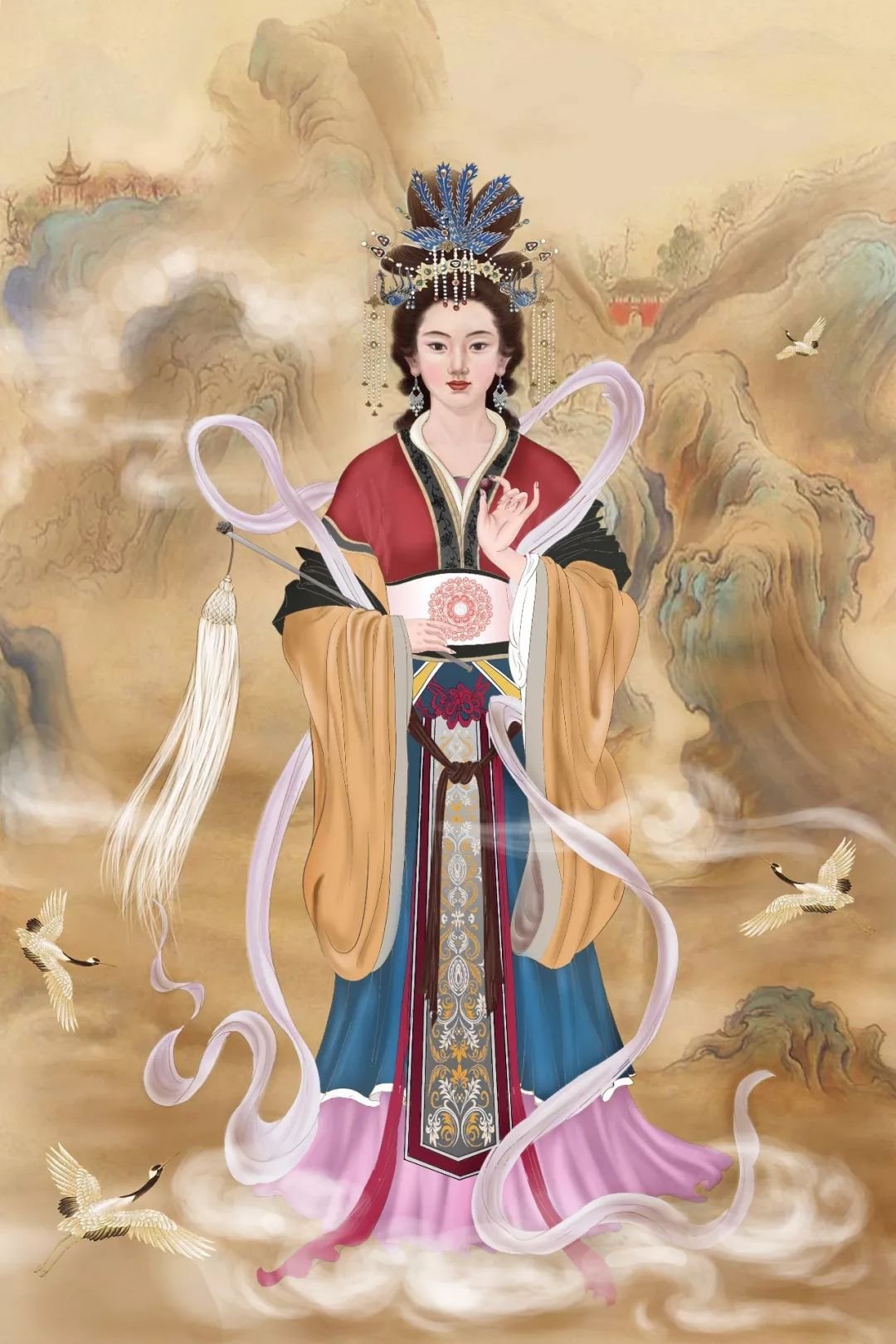 113、114 元君圣母(泰山娘娘)-传统艺术-图片
