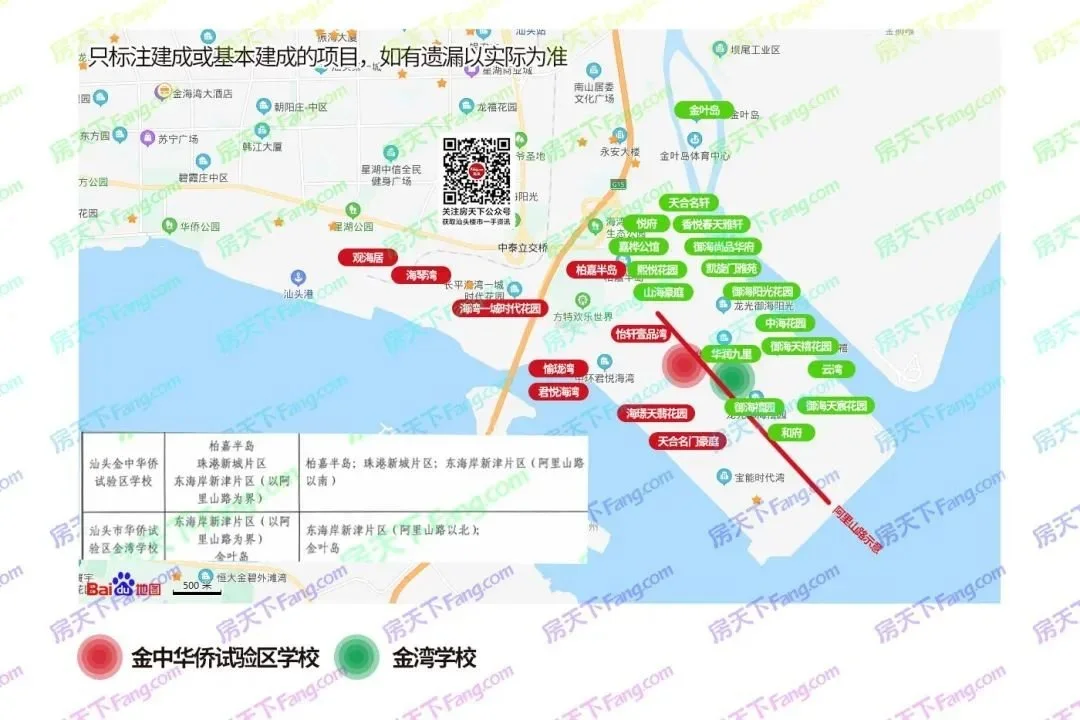 2020年金平龙湖小学初中学区划分出炉附学区地图居委分布