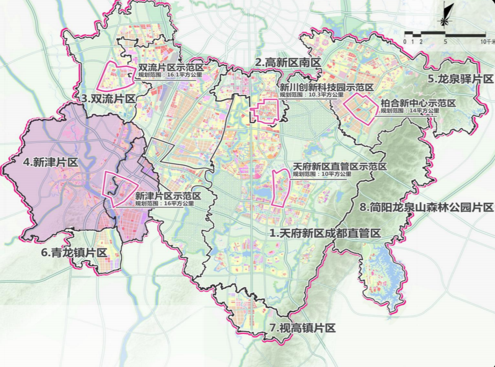 此外,在成都公园城市的建设理念下,新津也是被纳入了天府新区公园城市