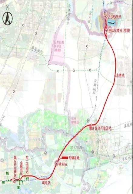 雄安至北京大兴国际机场快线(r1线)是列入雄安新区"四纵两横"高速