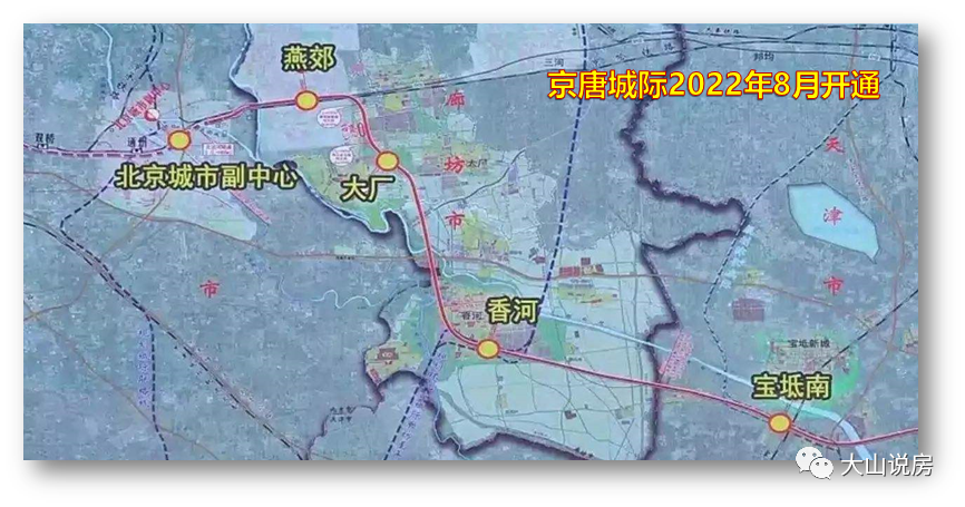 2022年大厂人大附中的招生和2022年8月京唐城际的开通是整个北三县