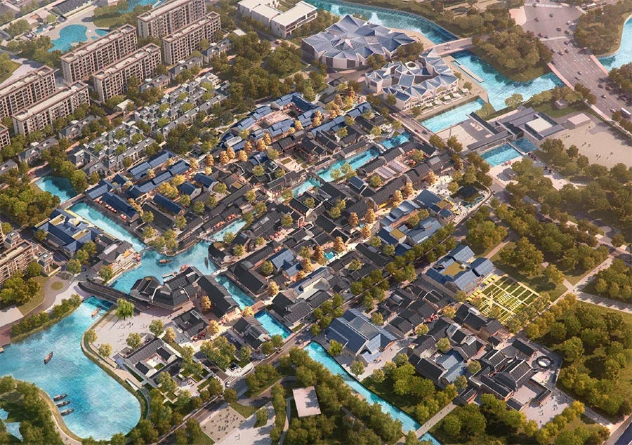 区/约25万方的蟠龙国际住区,规划小高层,新中式洋房,江南合院三类业态