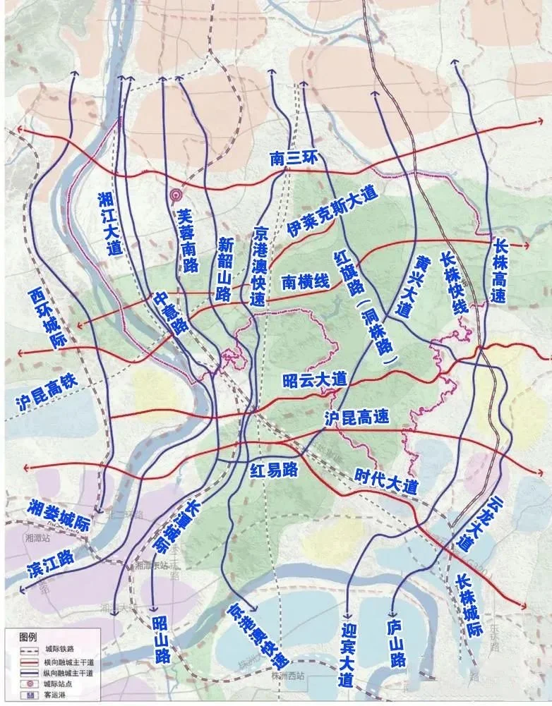 大动作长沙南部融城片区规划超高铁站4条地铁园博园