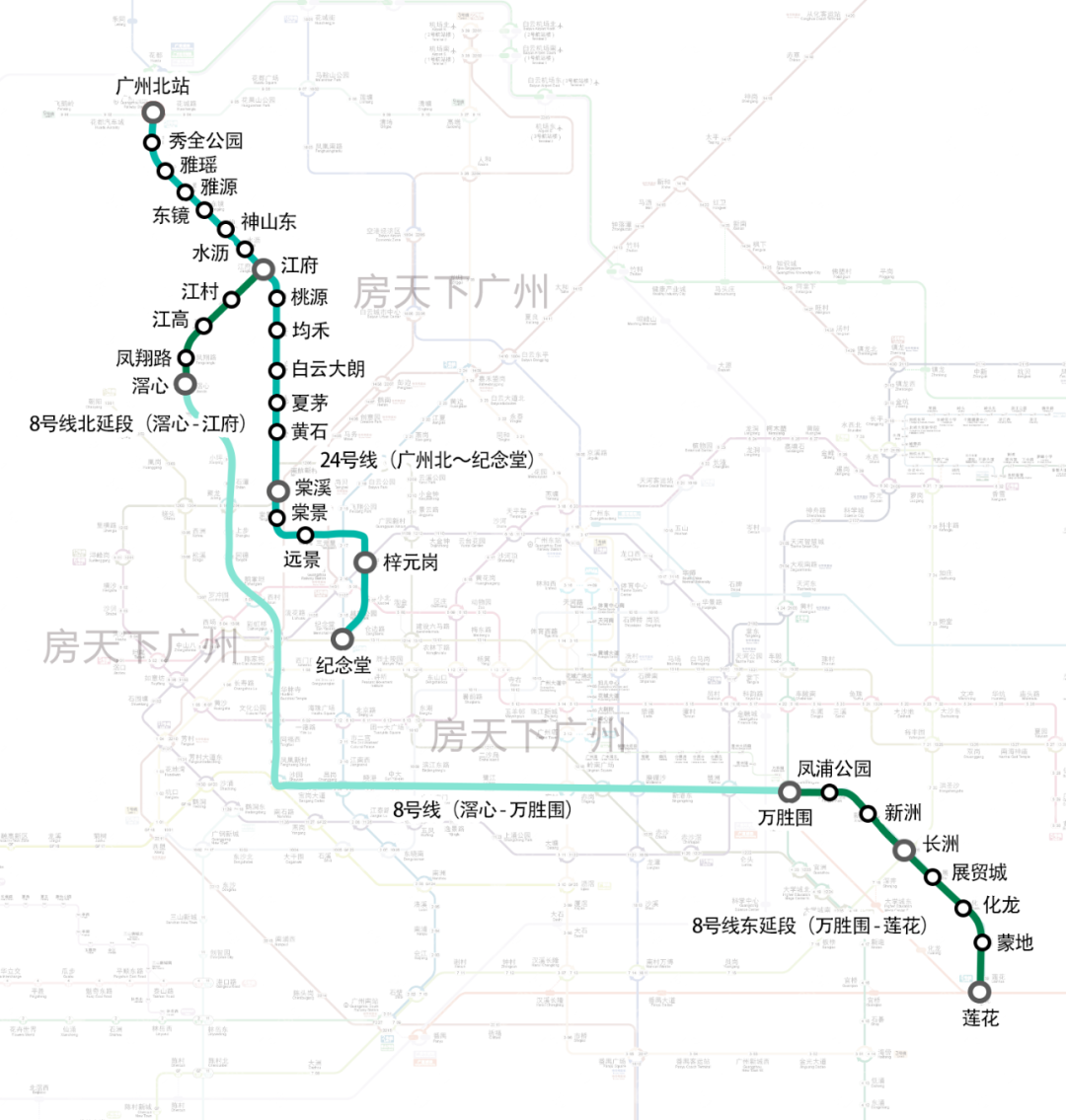 广州市城市轨道交通第三期建设规划调整(线路示意图)