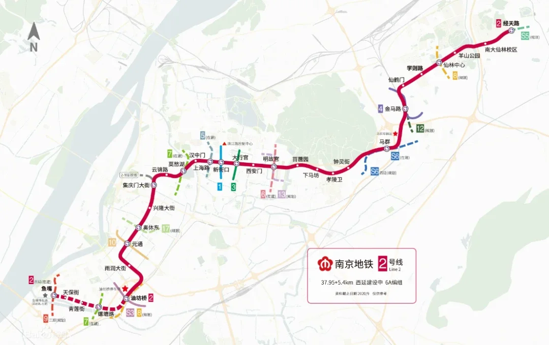 南京地铁15号线规划图,江北15号线最新线路图 南京多条地铁传来最新消息,年末交通大爆发!