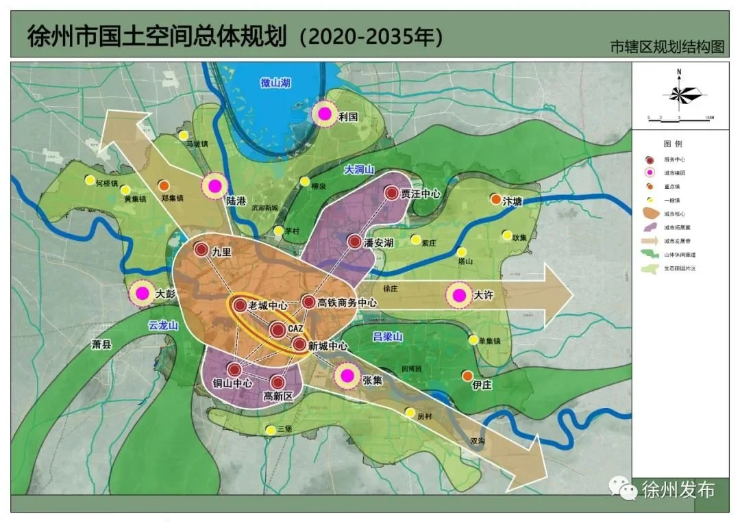 也确定了铜山"一核一环一城五大片区"的规划
