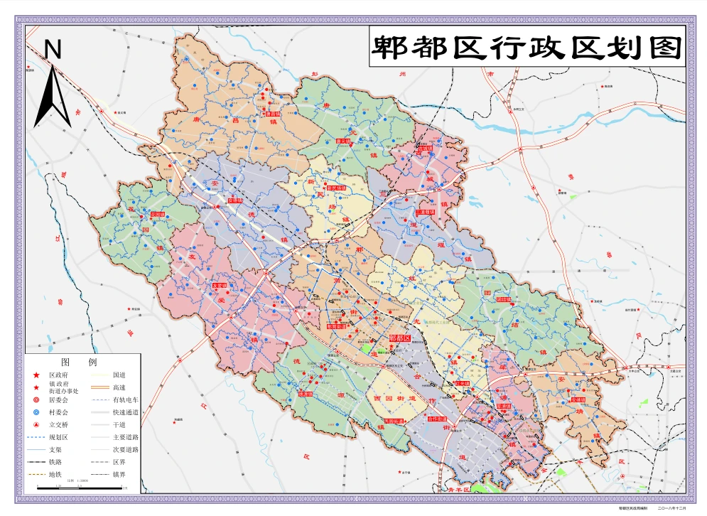 行政区划上保留了千年不变的专有地名,又传承了郫县深厚的历史文脉