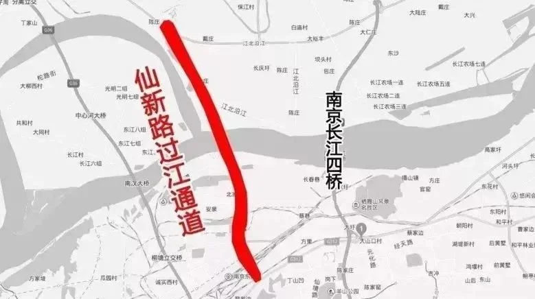 隧道建成通车后,将与浦仪公路配合,将八卦洲,浦口,仪征,江南快速连接