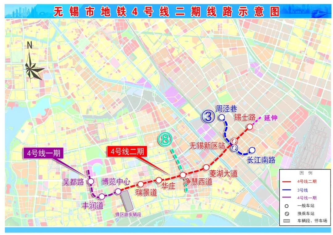 无锡地铁3号线二期已被 纳入我市第三轮轨道交通建设规划,为唐平湖站&