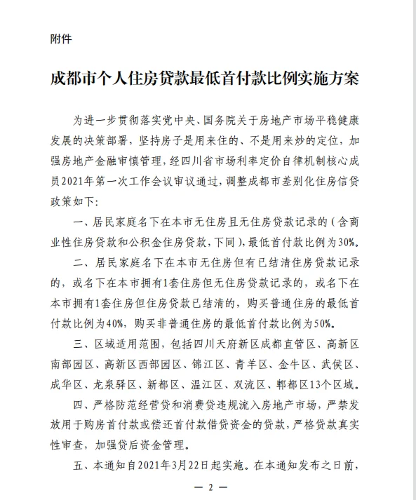 动真格!成都房贷政策也有调整了!