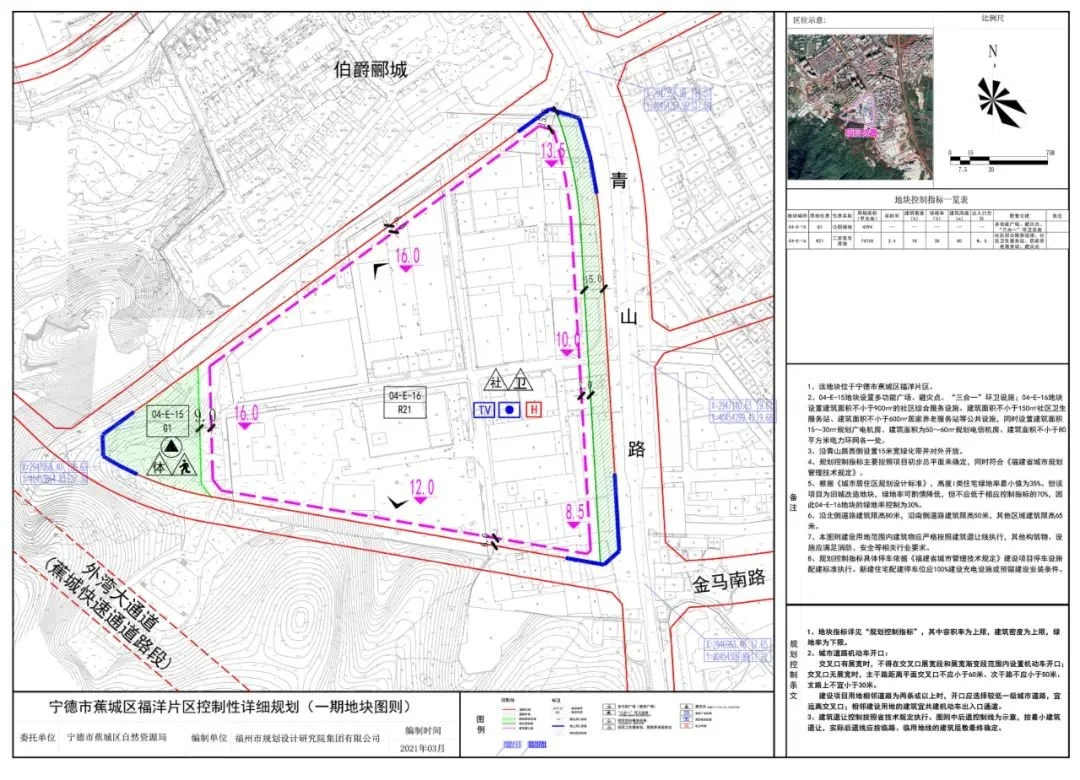 蕉城区福洋片区一期地块控制性详细规划公示