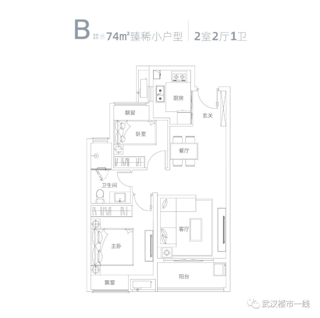 让人眼馋74㎡毛坯小户型区域与光谷同级别与武大华科学子为邻