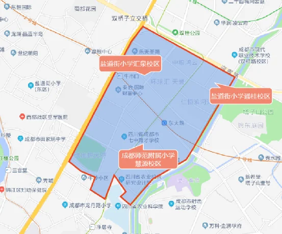 所属板块:锦江区攀成钢盐道街小学汇泉校区2021年泡小桐欣校区的户籍