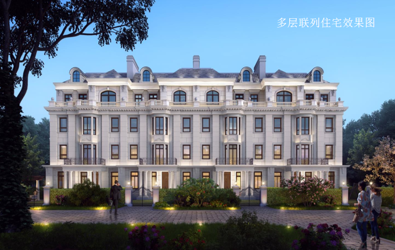 云锦东方三期规划联排别墅和多层公寓,共222套.