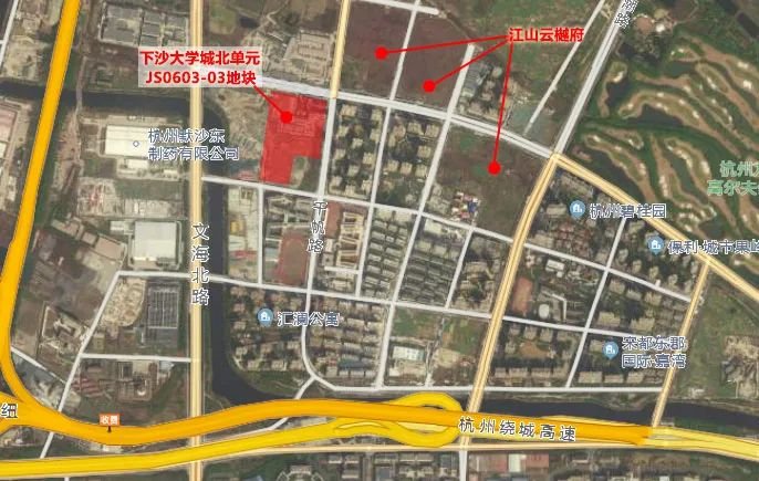 下沙大学城北单元js0603-03地块,位于大学城北板块,该地规划用地面积