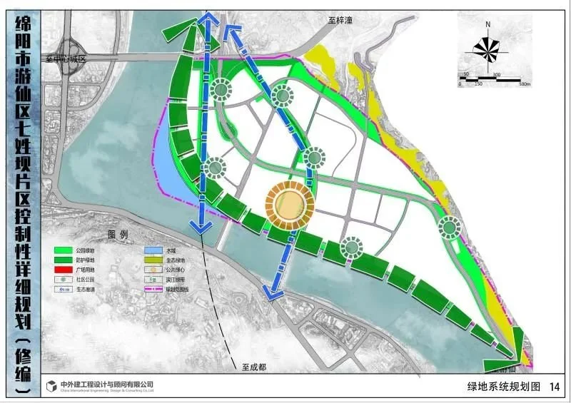 对面的圣水寺;东侧便是 中物院春蕾小学;北侧一街之隔,便是 菜市场