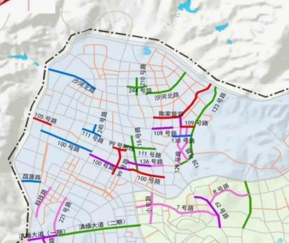 五华区西北片区道路详细规划图
