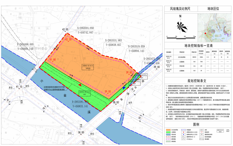 宁德市中心城区金涵组团小金溪北侧,金溪北路西侧地块控制性详细规划